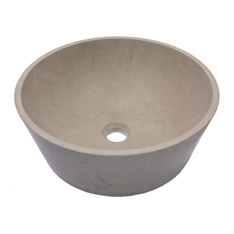 Eden Bath 15.75'' Gray Stone Circular Bathroom Sink