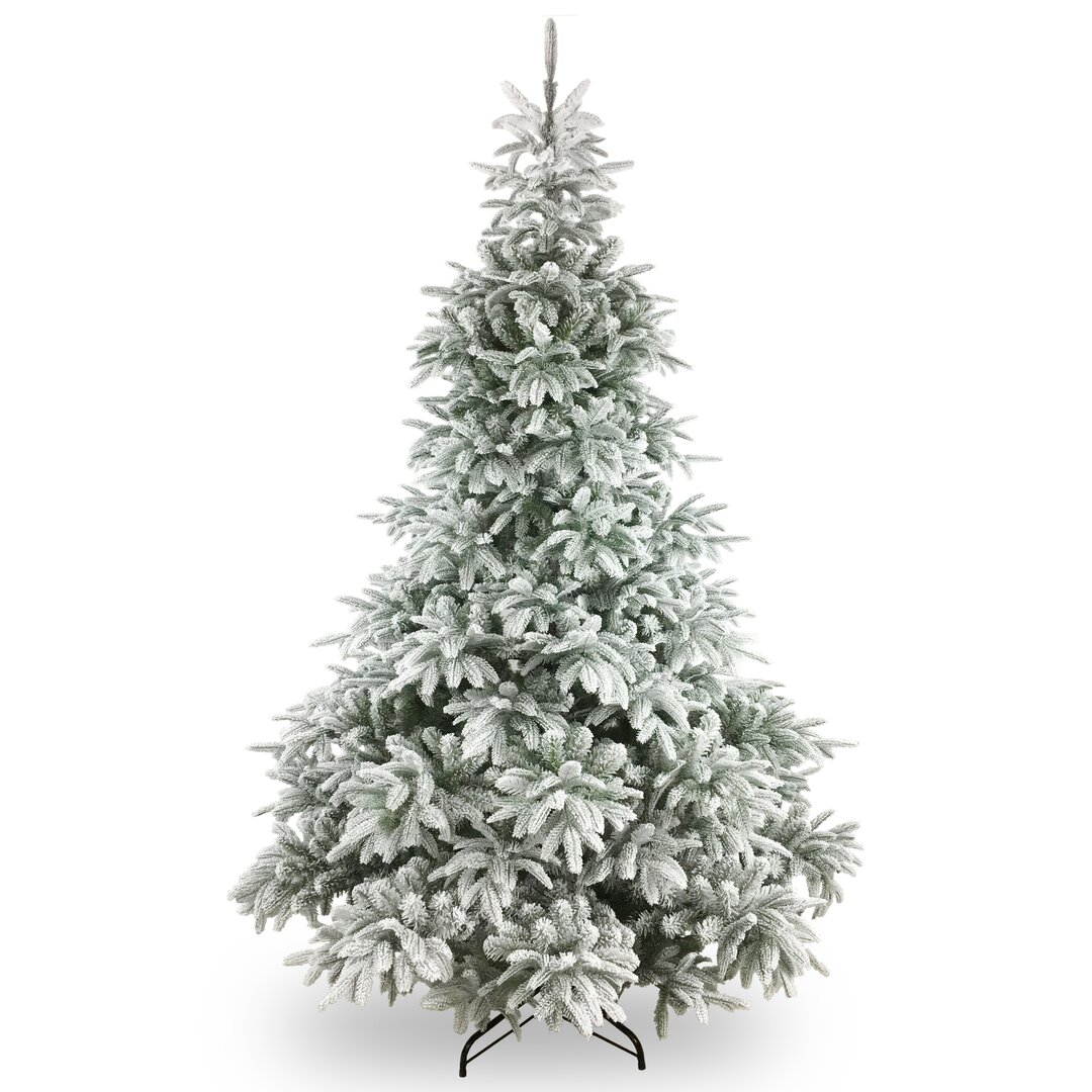 Künstlicher Weihnachtsbaum 244 cm Grün/Weiß mit Ständer Braeden