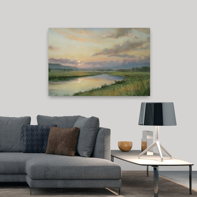 «A Timeless Vista Abstract Contemporary Landscape Art», H 32 po x l 48 po