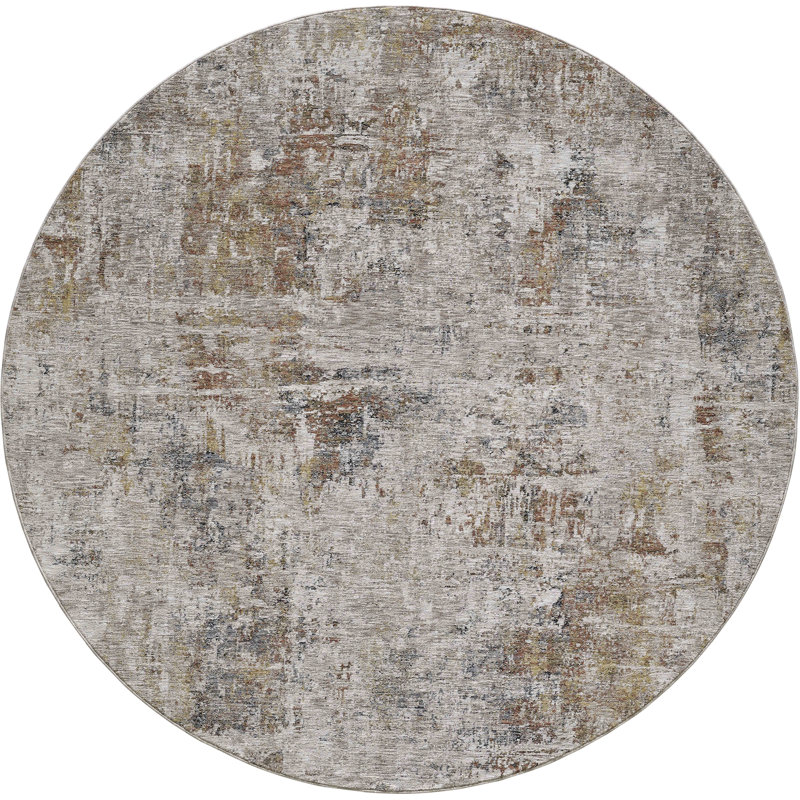 Kampou Geometric Indoor Rug, Round 7'10"