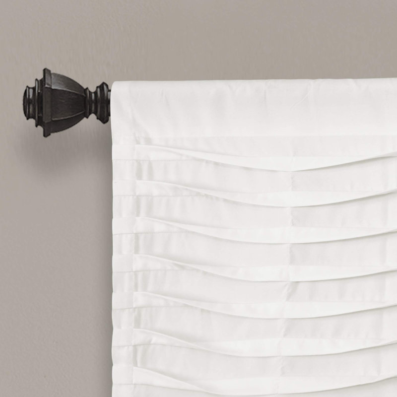 Tailored 52'' W Window Valance Blue,Cream,Dark Gray,Light Gray,White, White