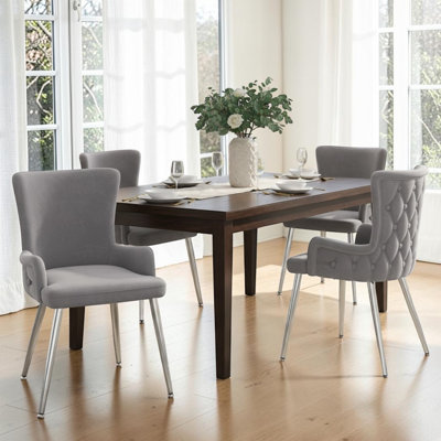 Dining Chairs Set Of Upholstered Armchairs