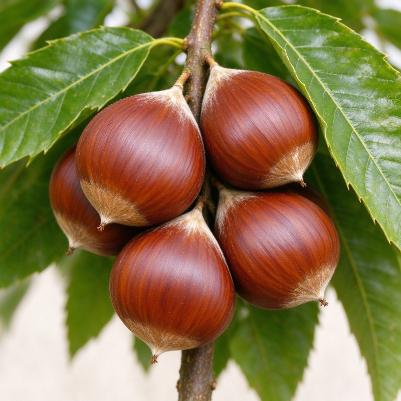 MistFoliage Chestnut Tree - Live Fruit Tree Sapling, Edible Chestnut Seedling for Patio & Garden