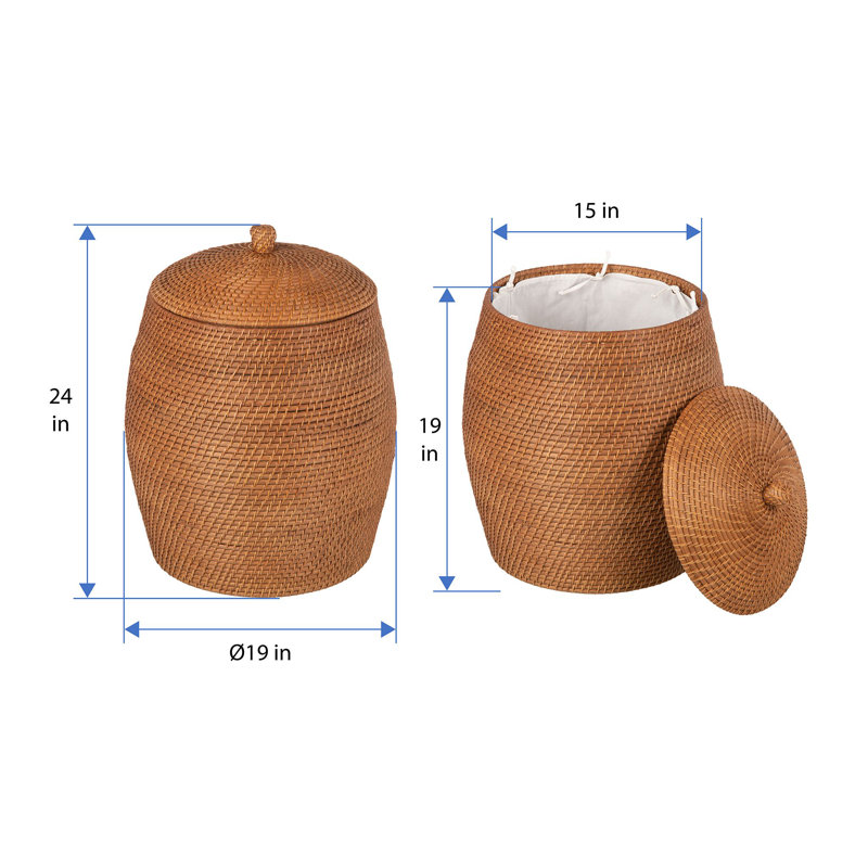 Quamba Laundry Hamper, Honey Brown