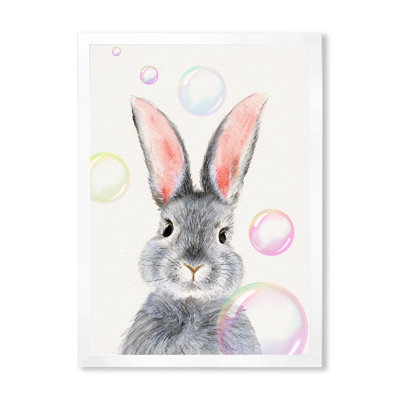 " Cute Fluffy Grey Rabbit "
