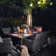 Chauffe-terrasse d'extérieur au propane 48 000 BTU avec roulettes, structure en fer thermolaqué-116945857