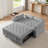 Multifunctional Light Grey Velvet Sofas, Modern Sleeper For Home