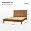 Lit plateforme Corri de style moderne du milieu du siècle, de 158 cm de large, en bois massif et cuir véritable, avec ports de chargement-1858146468-1858146469