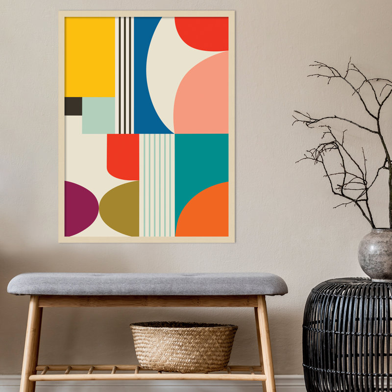 Mid Century Modern Pattern by Rachel Lee, Brown, 25" H x 19" W x 1" D