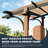 11 ft. x 8.8 ft. Aluminum Pergola with Canopy-70364580-88409405