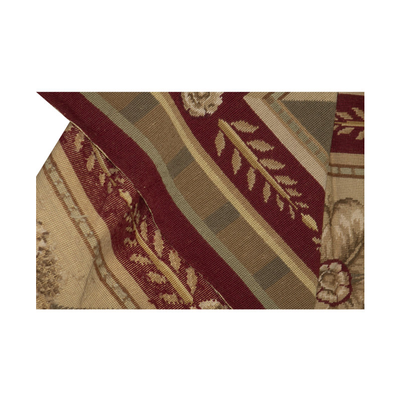 Tapis brun clair, beige et noir noué à la main de haute qualité