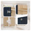 21" Navy Blue Shaker Wall Cabinet with 2 Adjustable Shelves, Compact Solid Wood Storage for Bathrooms