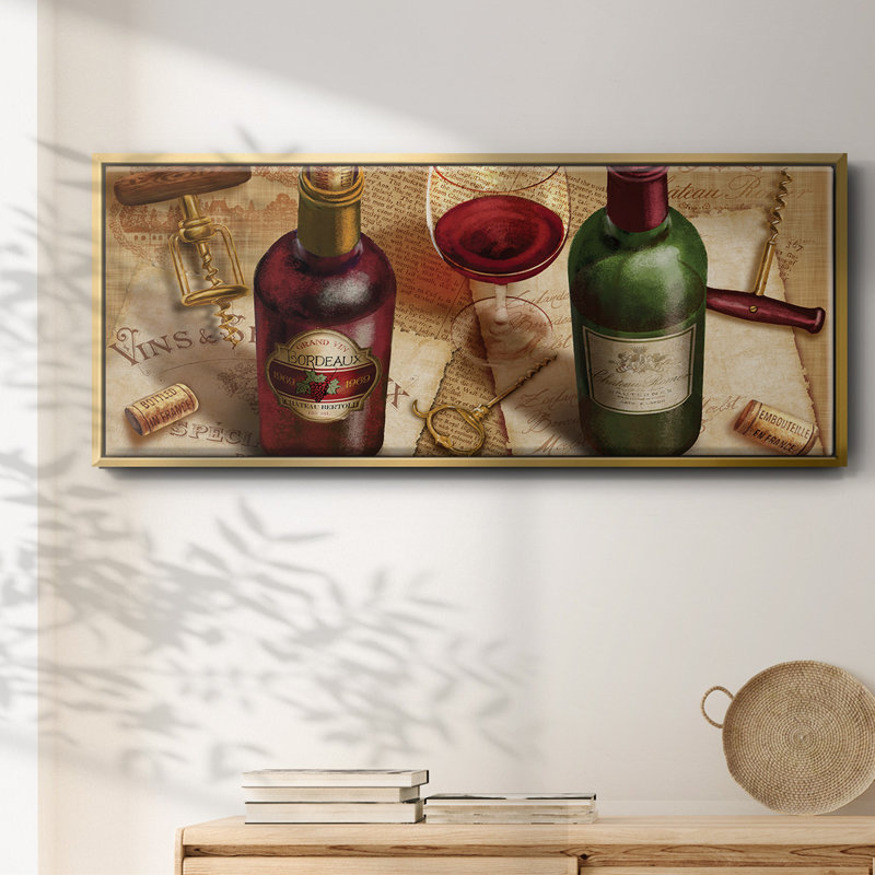Accords mets et vins - Toile encadrée, H 20 po x l 50 po