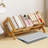 Wood Tilting Bookcase In Living Room/Home/Office, Desktop Book Shelf Organizer Bookshelves Storage Rack For Cds/Magazine/Books Display