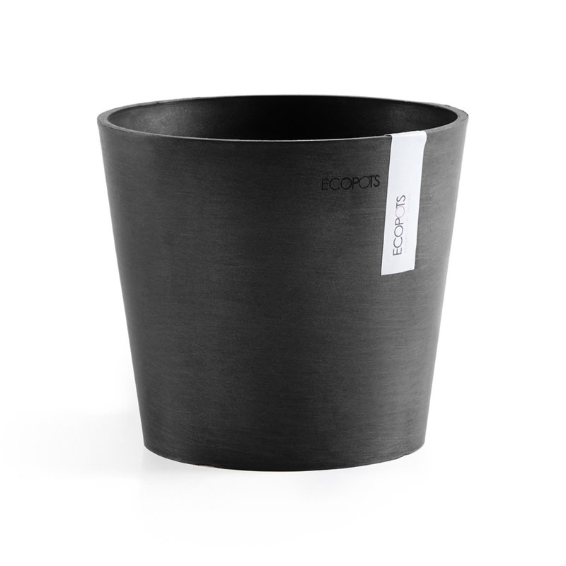 Dark Grey 7-Inch Recycled Plastic Indoor/Outdoor Planter