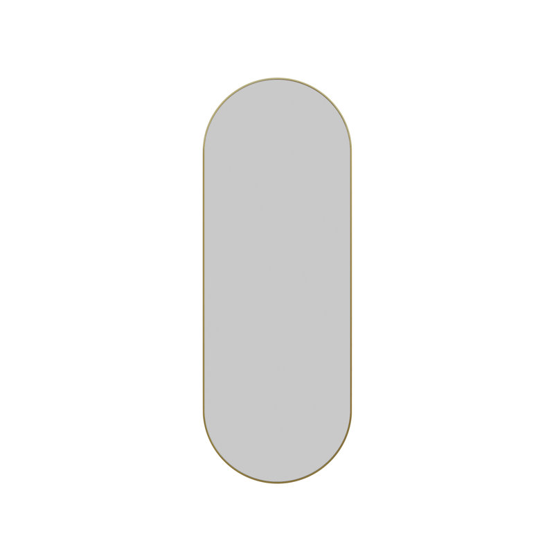 Inara Pill Mirror, Satin Brass, 60" x 22"