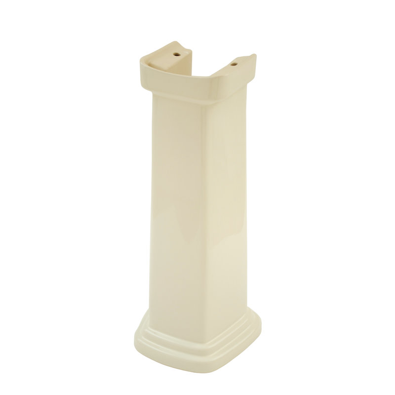 Promenade Ceramic Pedestal Bathroom Sink, Bone