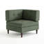 Fauteuil rembourré en velours côtelé vert avec dossier rembourré-231553972