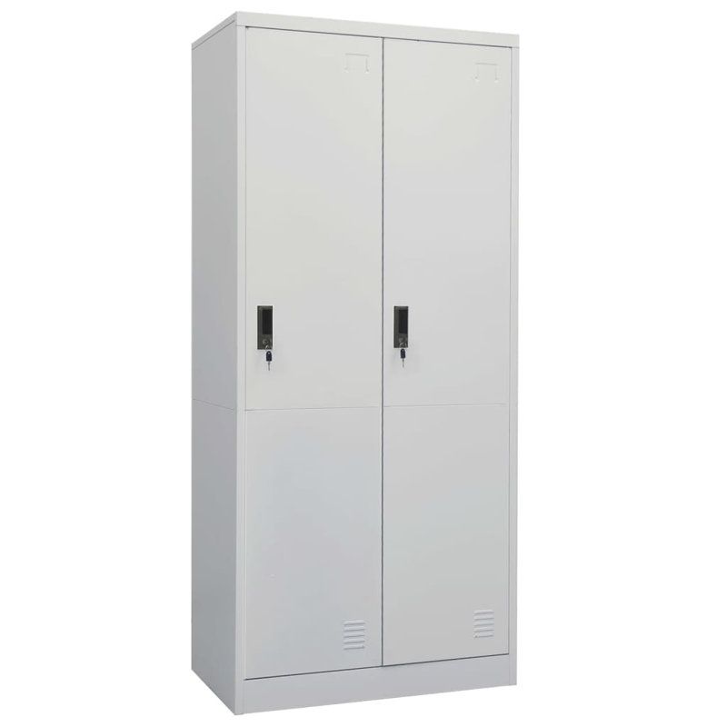 Harshbarger 2 Door Wardrobe, Light Grey