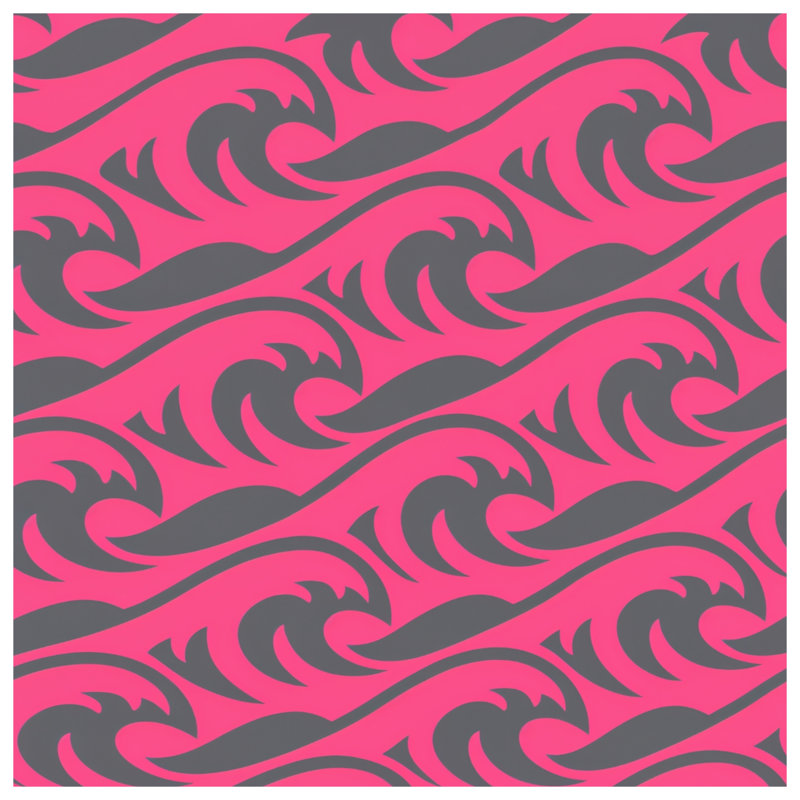 Pink Gray Wave Pattern Blankets, 50in W x 60in H