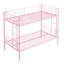Lit superposé en métal rose simple au-dessus de - Produit moderne pour économiser de l'espace dans la chambre à coucher, construction en acier pour la longévité, environnement silencieux et silencieux, roulement de grande capacité, escalier sécuritaire inclus, assemblage facile avec-1701956455-1701956452