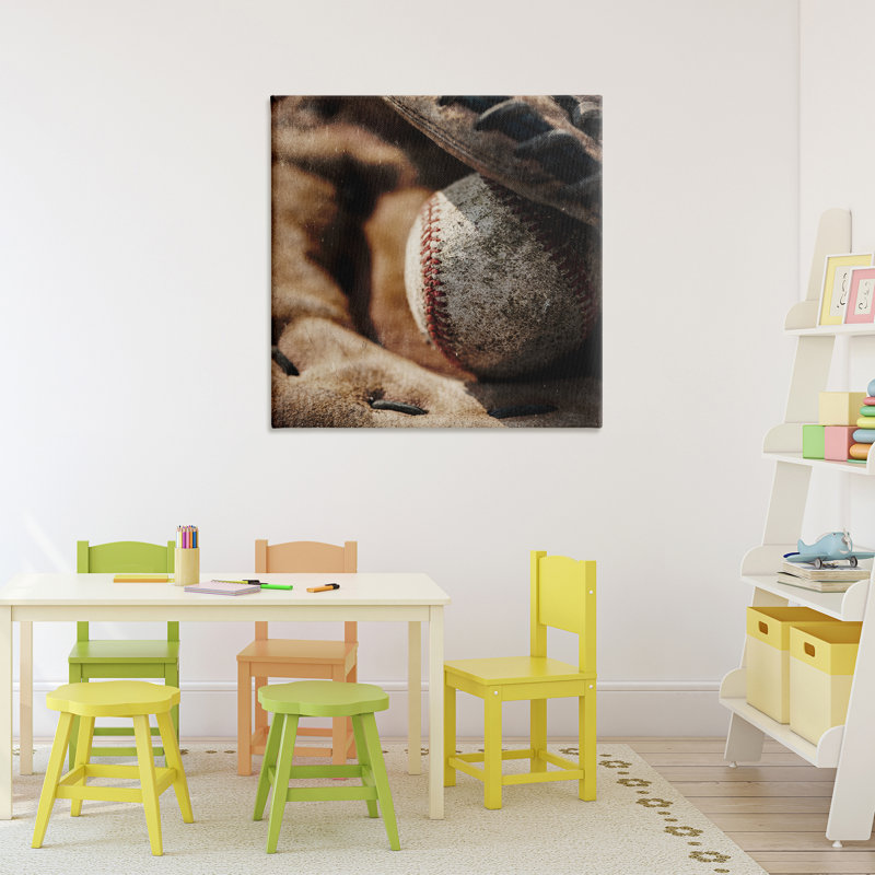 Toile de baseball Be The Ball, conception de Kim Allen, H 30 po x l 30 po