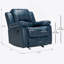 Fauteuil inclinable en cuir bleu marine Charlotte-1005214425