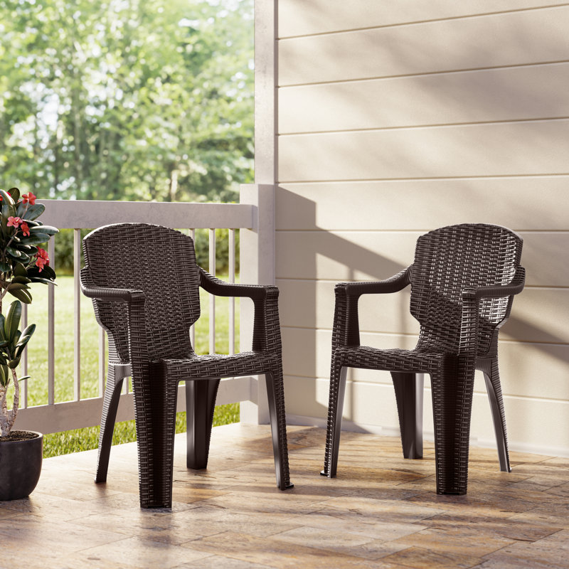 Calista Outdoor Patio Chair Set, Brown