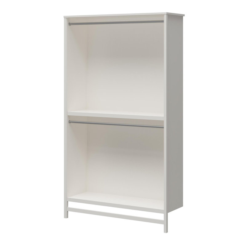 Illyria 2-Shelf Double Clothing Rod Closet Tower, 83.43" H x 47.56" W x 16.06" D