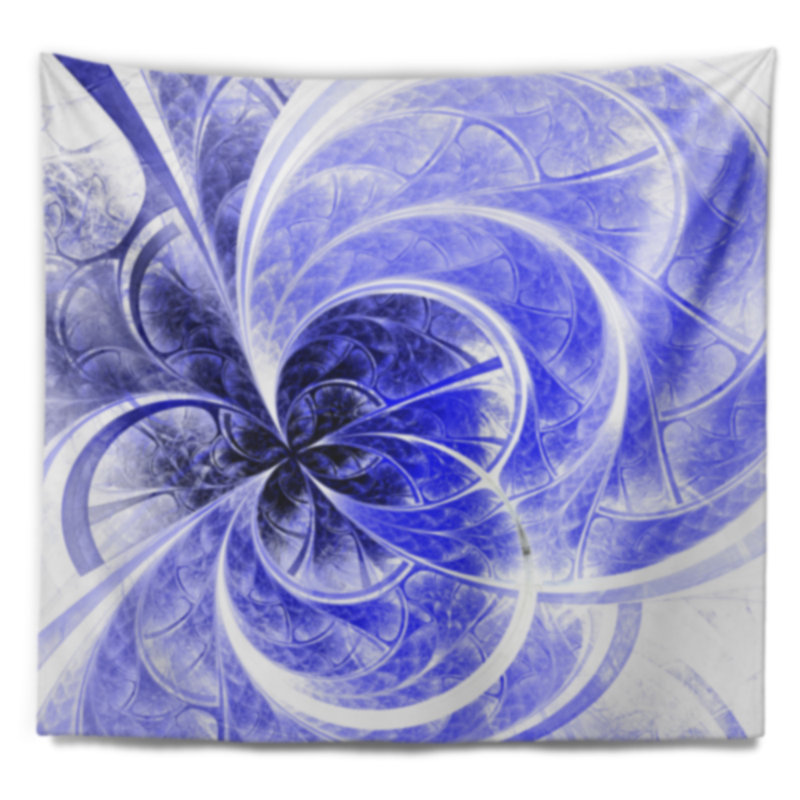 Tapisserie en forme de fleur abstraite à motif floral light, H 78 po x l 92 po