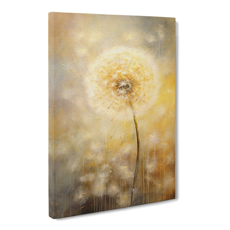 Dandelion Gestural - Wrapped Canvas, 76cm H x 50cm W x 3cm D