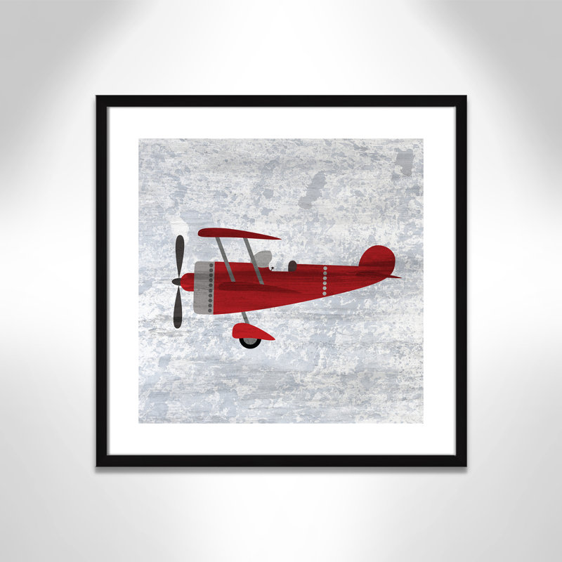 Impression sur papier rouge 2, Encadré de boîte noir, H 22,5 po x l 22,5 po x P 1,18 po