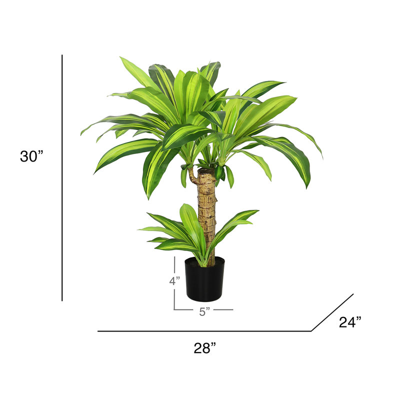 Dracaena artificiel en pot 30 po