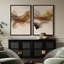 Art mural encadré, impressions murales abstraites rétro pour chambre à coucher - 16 po x 24 po x 2 panneaux-540466372-540466374
