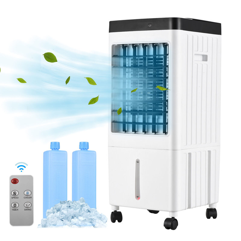 1170 CFM Indoor Portable Evaporative Ice Cooling Fan Water Conditioner Humidifier Unit with Remote
