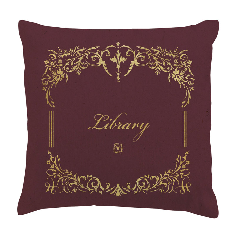 Coussin décoratif de lecture de 17 po My Library, Square 17", Yes