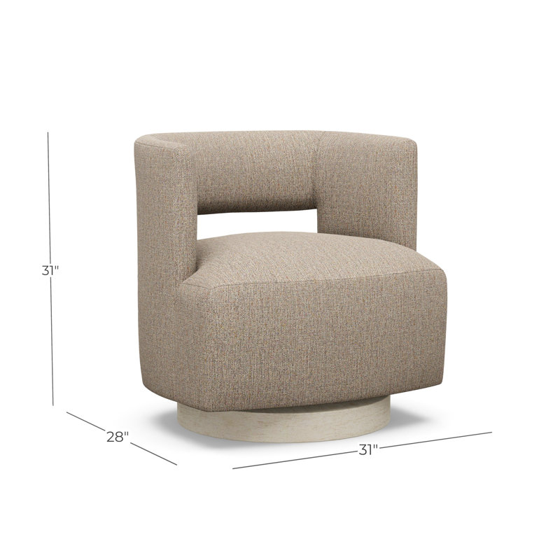 Crystle Swivel Barrel Chair, 2243-77, Sandstone