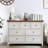 Two-Tone 7-Drawer Wooden Dresser With Brown Top
