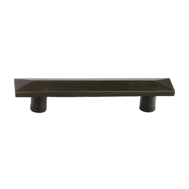 Poignée arche Bauhaus, Patine bronze moyen, 6"