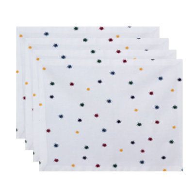 Jiesha Polyester Polka Dots Rectangle Placemat
