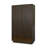 Cinder Distressed Dark Brown Wood Reeded 2-Door Closed Tall Cabinet