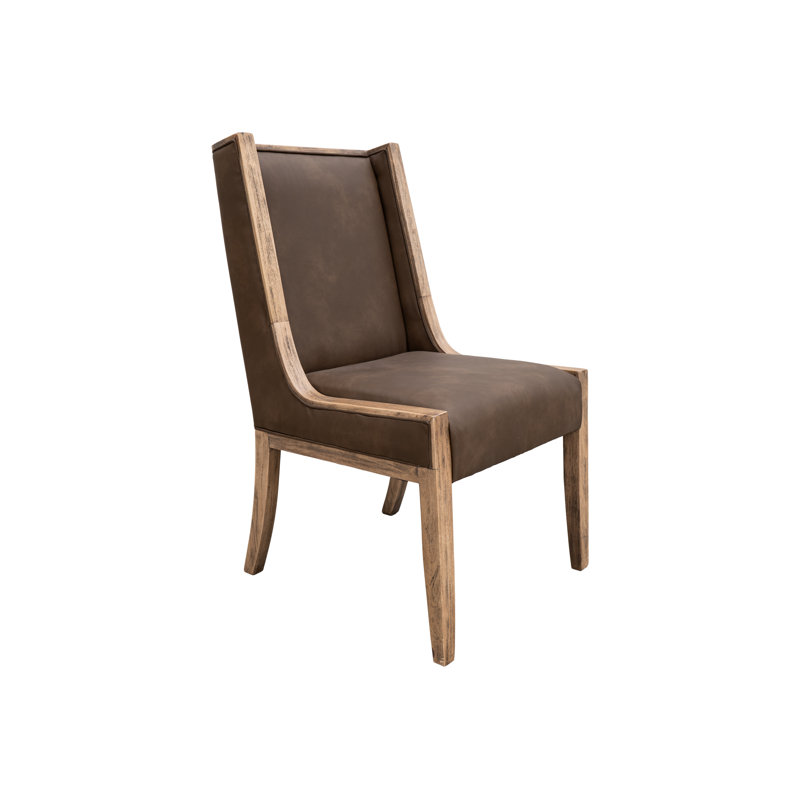 Chaise rustique rembourrée, Brun