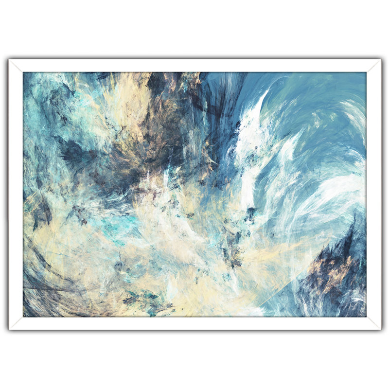 « sensation blue », reproduction d’art encadrée, H 35,5 po x l 51,5 po x P 0,75 po