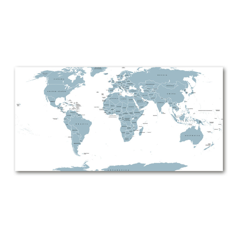 Political Map - Wrapped Canvas Print