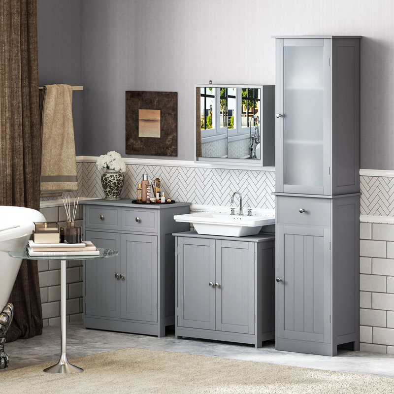 Ballentine Free-Standing Bathroom Cabinet, Gray