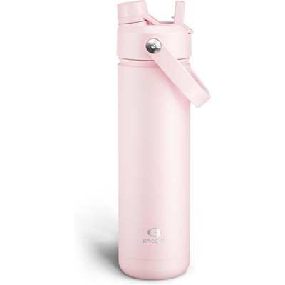 Textiles Hub Insulated Water Bottle With Straw  Stainless Steel Water Bottle Leak Proof BPA Free Double Wall Vacuum Keeps Cold For 24 Hours For Sports Travel Schoo