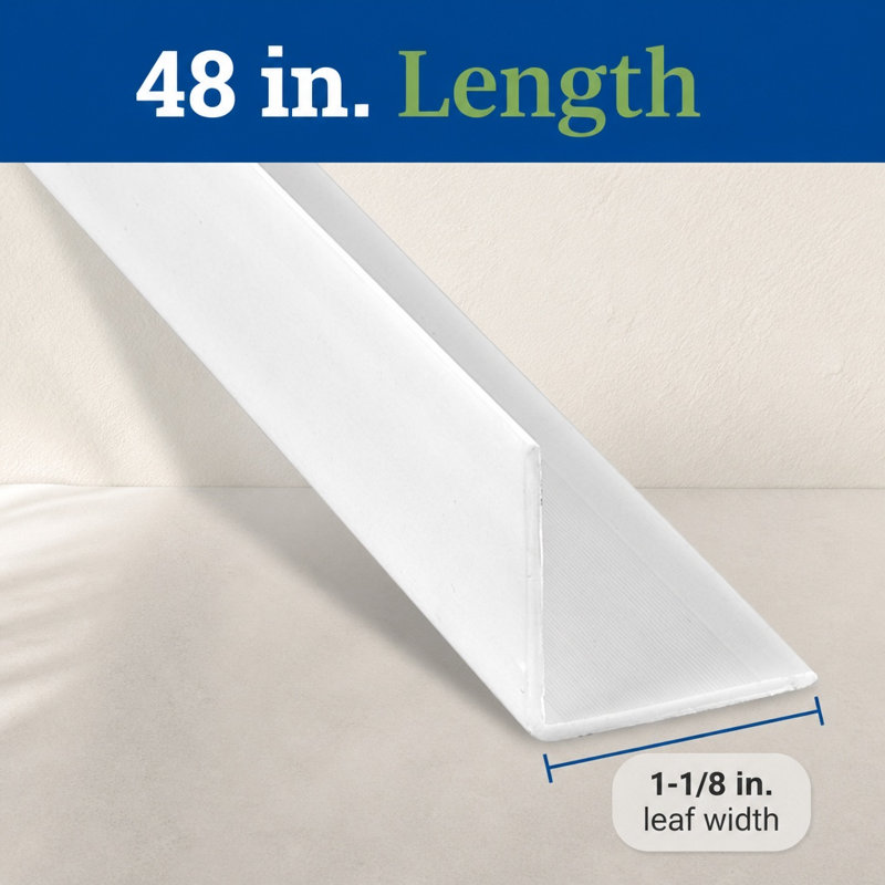 Prime-Line Plastic Perforated Corner Shield, 1-1/8 Inch x 48 Inch, White (5 Pack)