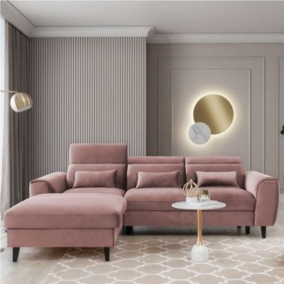 Canapé-lit modulaire avec rangement Foble - Rosé