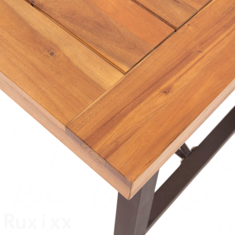 Ensemble de salle à manger d'extérieur en bois 3 pièces