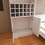 Lit escamotable double à structure en bois avec canapé, USB et lumière-133208508